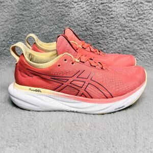 Asics Gel-Nimbus 25 Womens Size 8.5 Running Shoes Papaya Dusty Purple